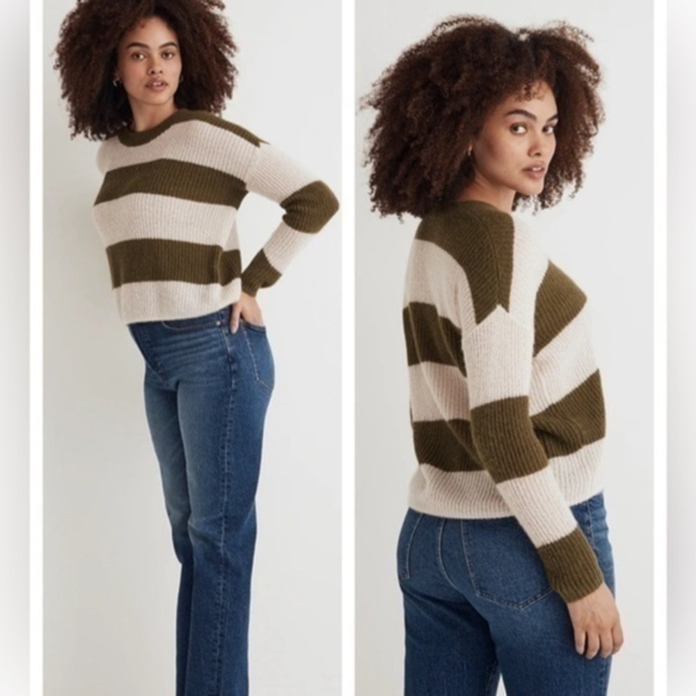 Madewell Alpaca Blend Ribbed Crewneck Sweater XXS